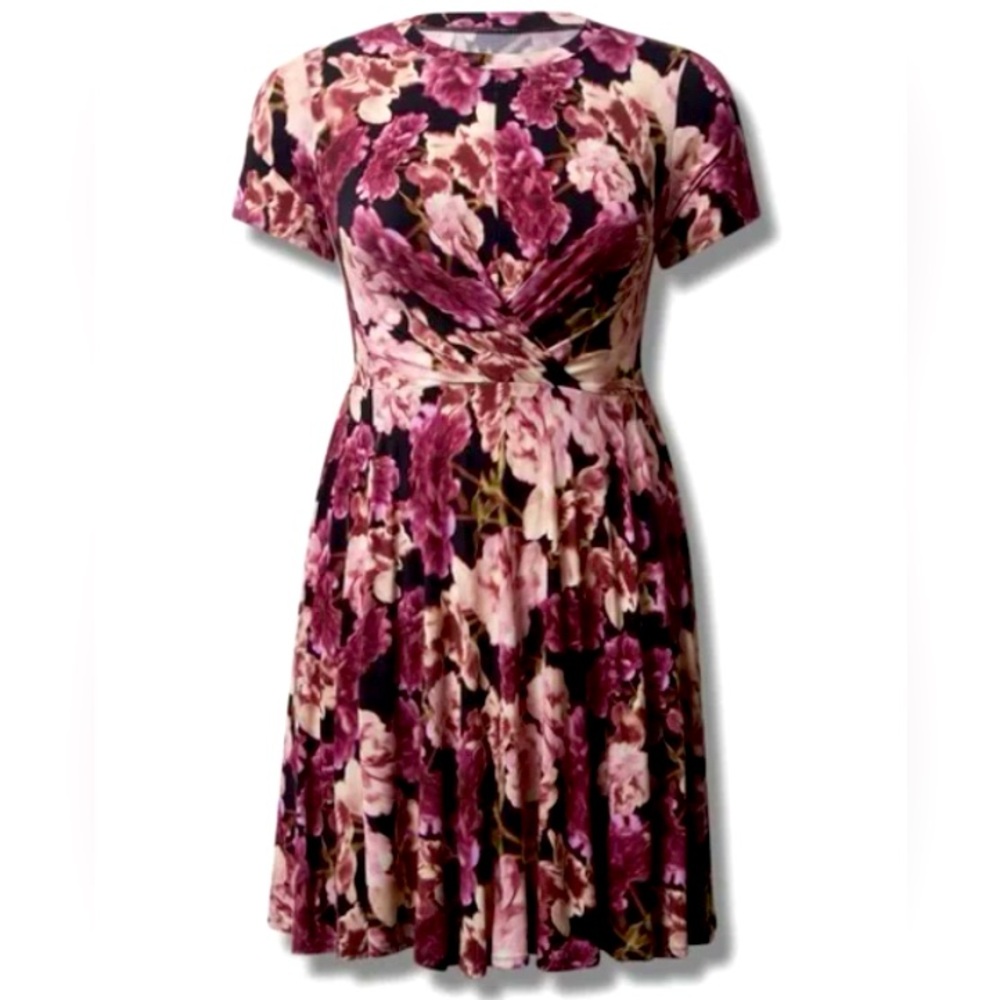 Torrid At The Knee Super Soft Drape Front Skater Dress